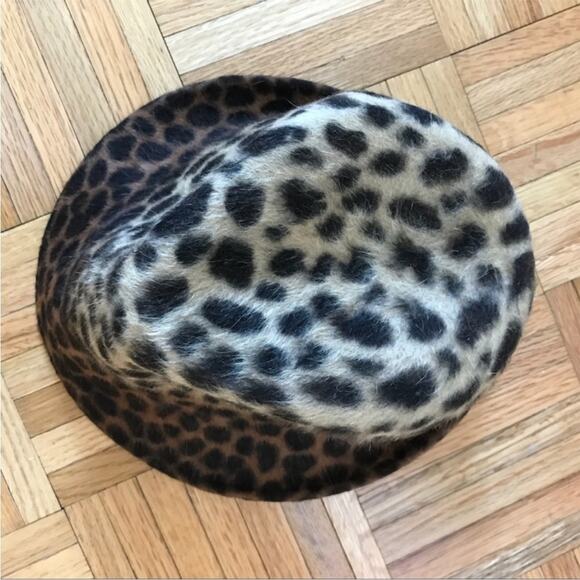 J.crew Albertus Swanepoel For 100% Wool Leopard Print Cloche Hat Fedora main image 7
